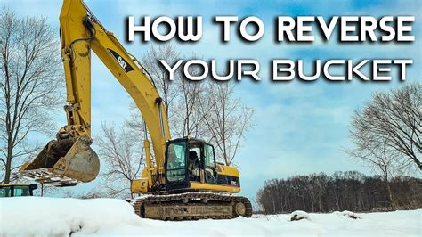 reverse bucket on a cat mini excavator|how to reverse an excavator bucket.